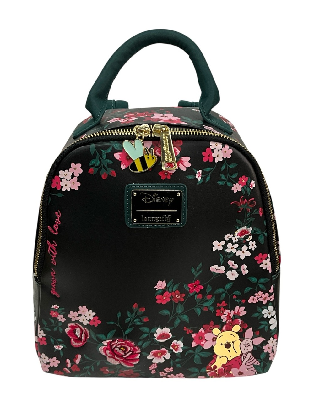 Loungefly Disney Winnie the Pooh & Piglet Floral Embroidered Mini Backpack
